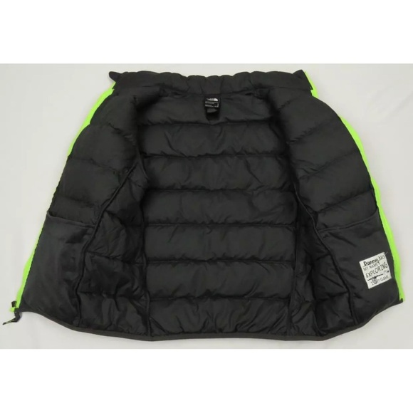 The North Face 550 Down Nuptse Quilted Boys Youth Full Zip Puffer Coat Jacket L - Picture 6 of 10
